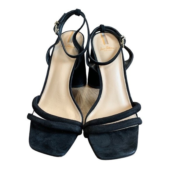 Sam Edelman | Kia Black Sandal Block Heel Suede Women's 10 - Picture 5 of 11